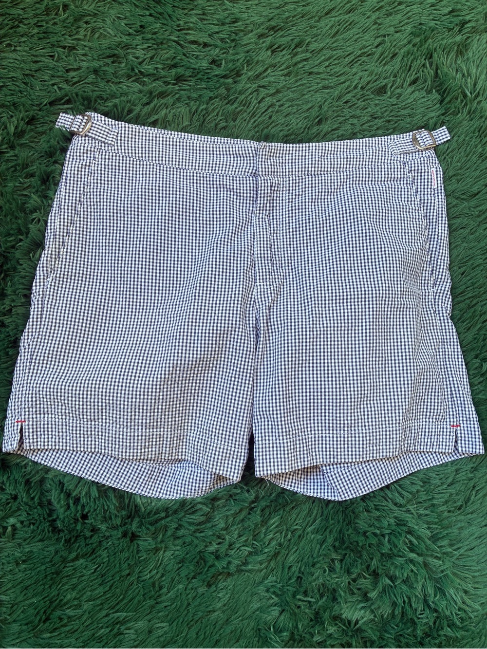 Orlebar Brown Bulldog Gingham Seersucker Swim Shorts Size 32